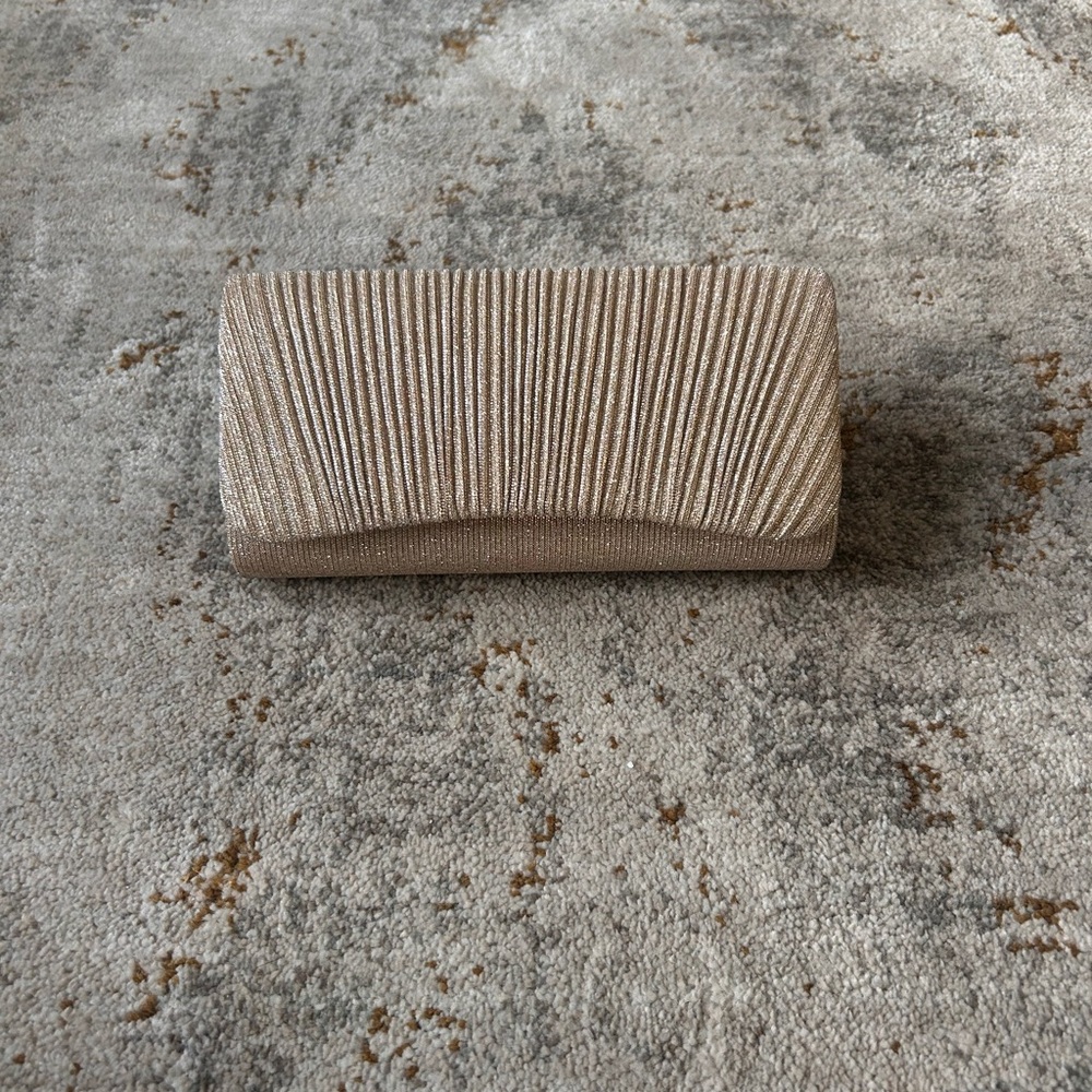 Amazon Gold Pleated Clutch Wristlet